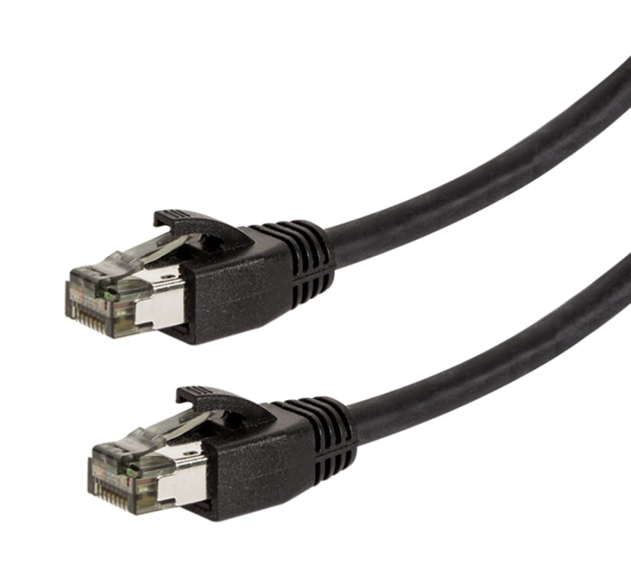 Cavo di Rete Patch in Rame Cat. 8.1 SFTP LSZH 0.5 m Nero